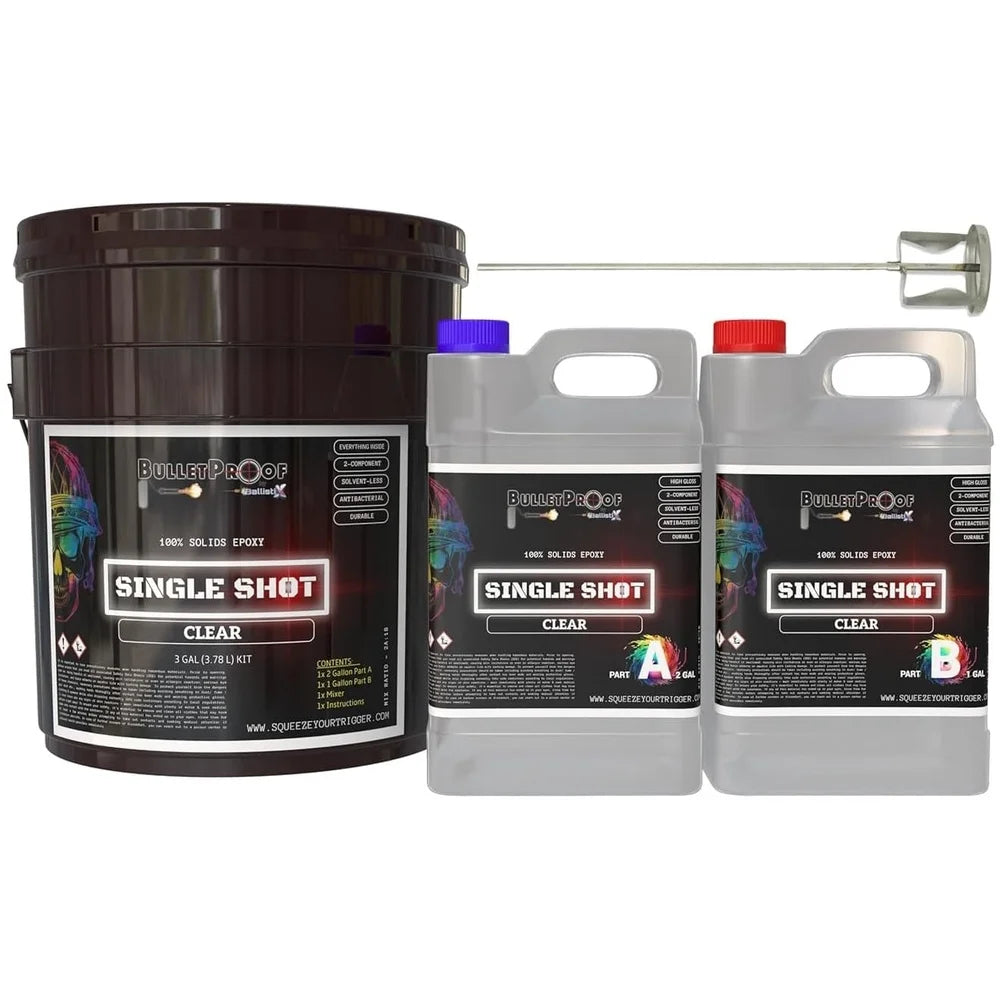 100 Solids Epoxy Resin Kit Self Leveling Gloss 3 Gal Low VOC