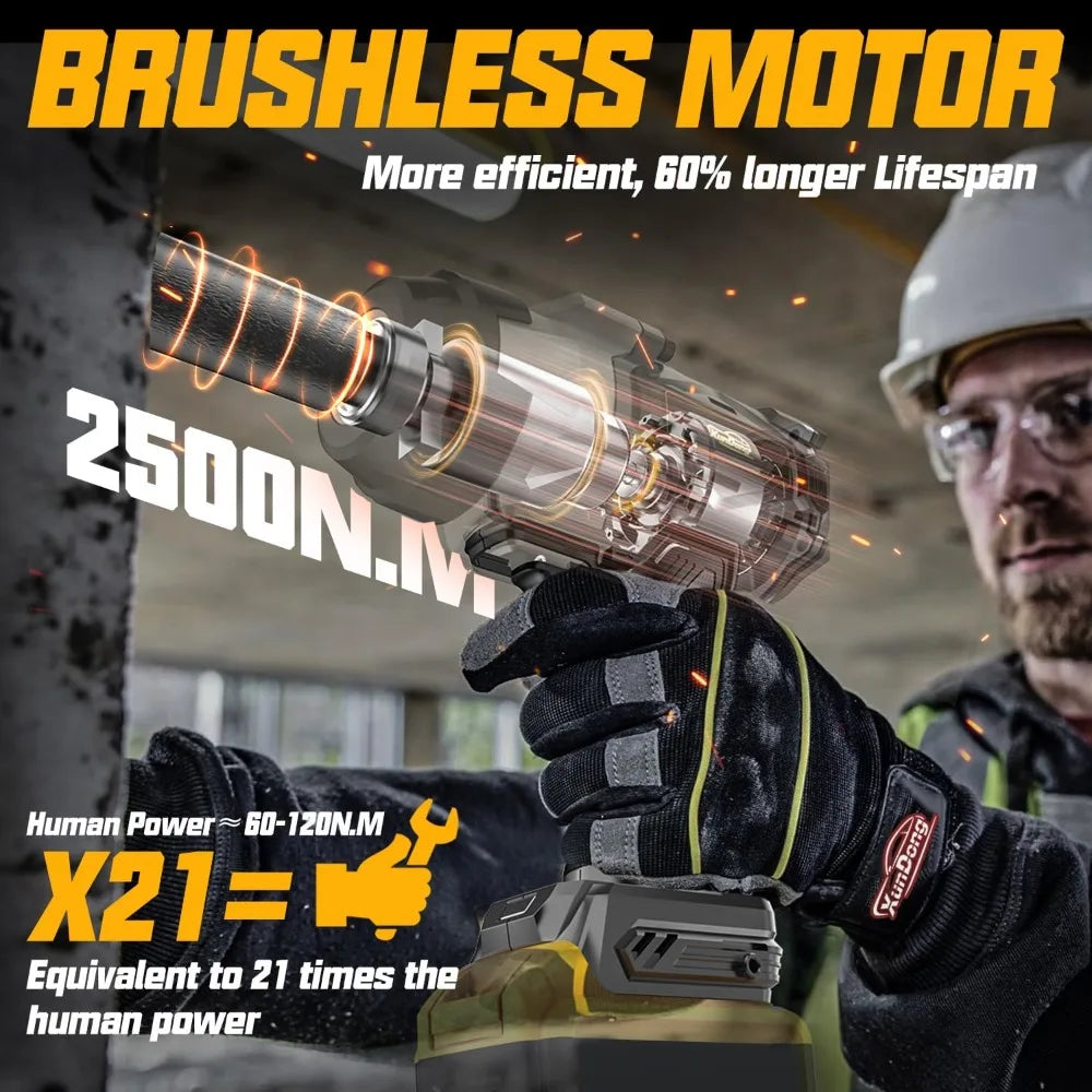 Cordless Impact Wrench Three Quarter Inch For Dewalt 20V