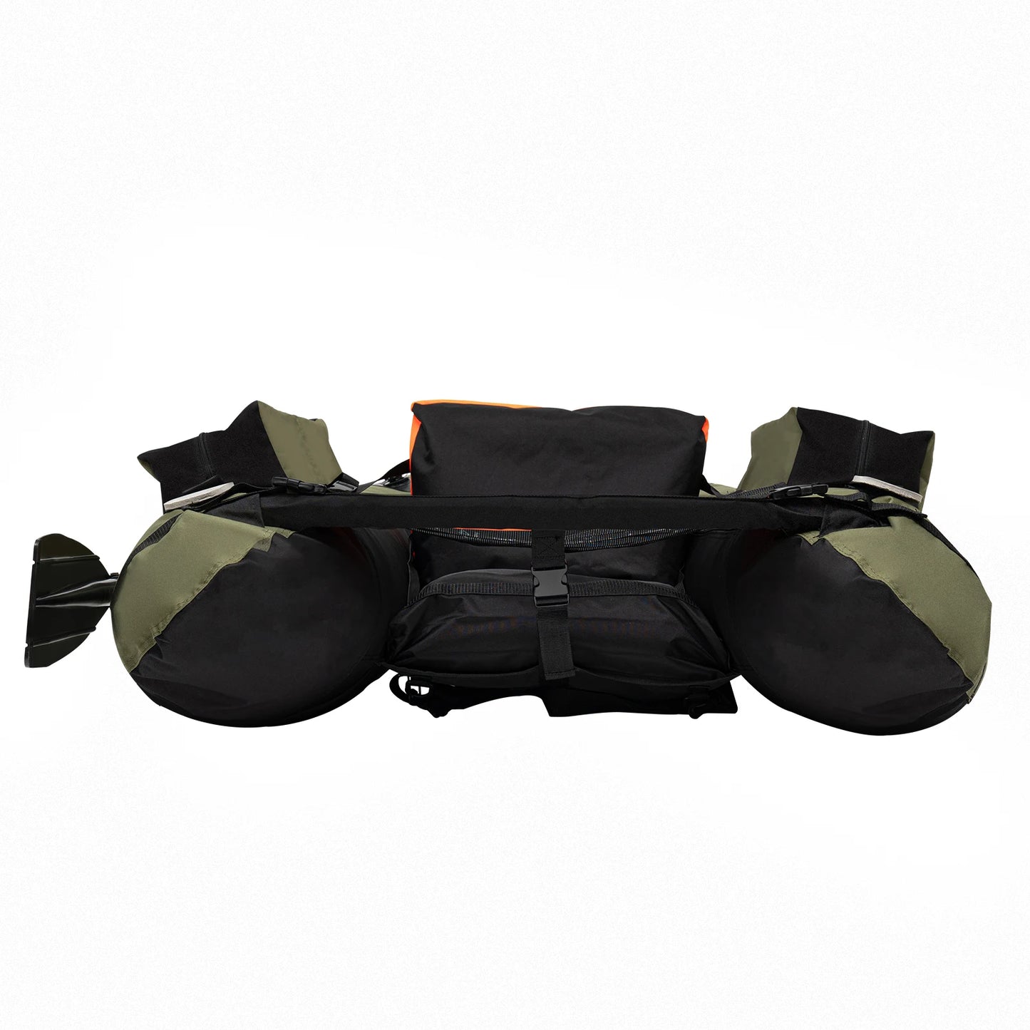 Inflatable Fishing Boat with Hand Air Pump for Outdoor Activities 136x105cm Max Capacity 286.6 lbs Ideal for Camping Fishing and Hiking Green