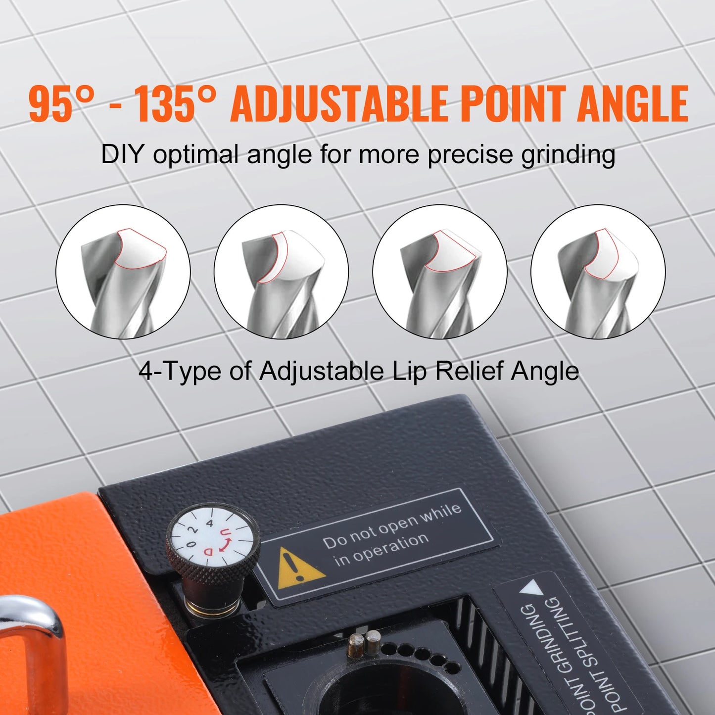 VEVOR Drill Bits Sharpener MR-13A MR-13B MR-20G Portable Mill Grinder with 18/11 Collets for Factory Workshop