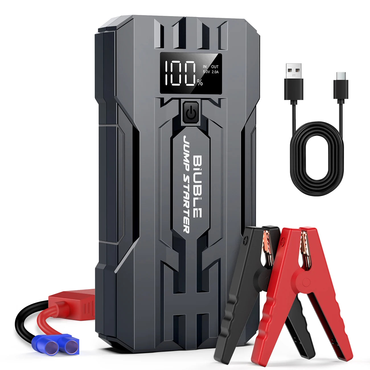 Biuble Car Jump Starter 3000A Peak 25000mAh 12V Auto Booster Battery Charger Jumper Box with Display