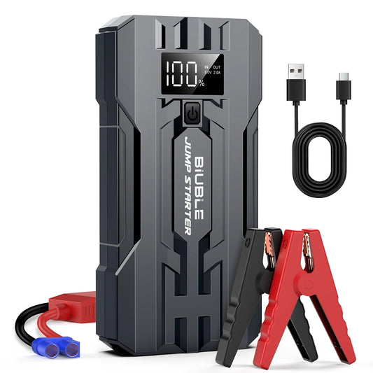 Biuble Car Jump Starter 3000A Peak 25000mAh 12V Auto Booster Battery Charger Jumper Box with Display
