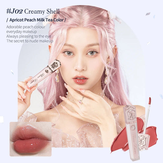 Flower Knows Strawberry Rococo Series Cloud Lip Cream Lip Gloss Long Lasting Velvet Lip Tint Lipstick for Women