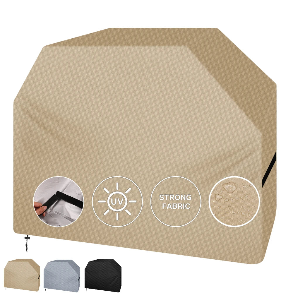 Grill Cover 147x61x117CM Waterproof Anti UV BBQ Gas Grill Cover for Outdoor Charbroil Barbecue Protection Cloth