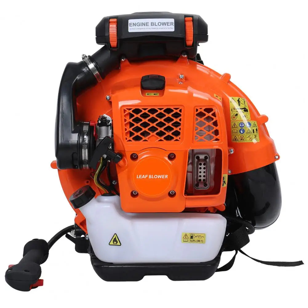 80cc Backpack Gas Leaf Blower 900 CFM Powerful Gas Powered Leaf Blower For Lawn Care Yard Debris Dust Orange