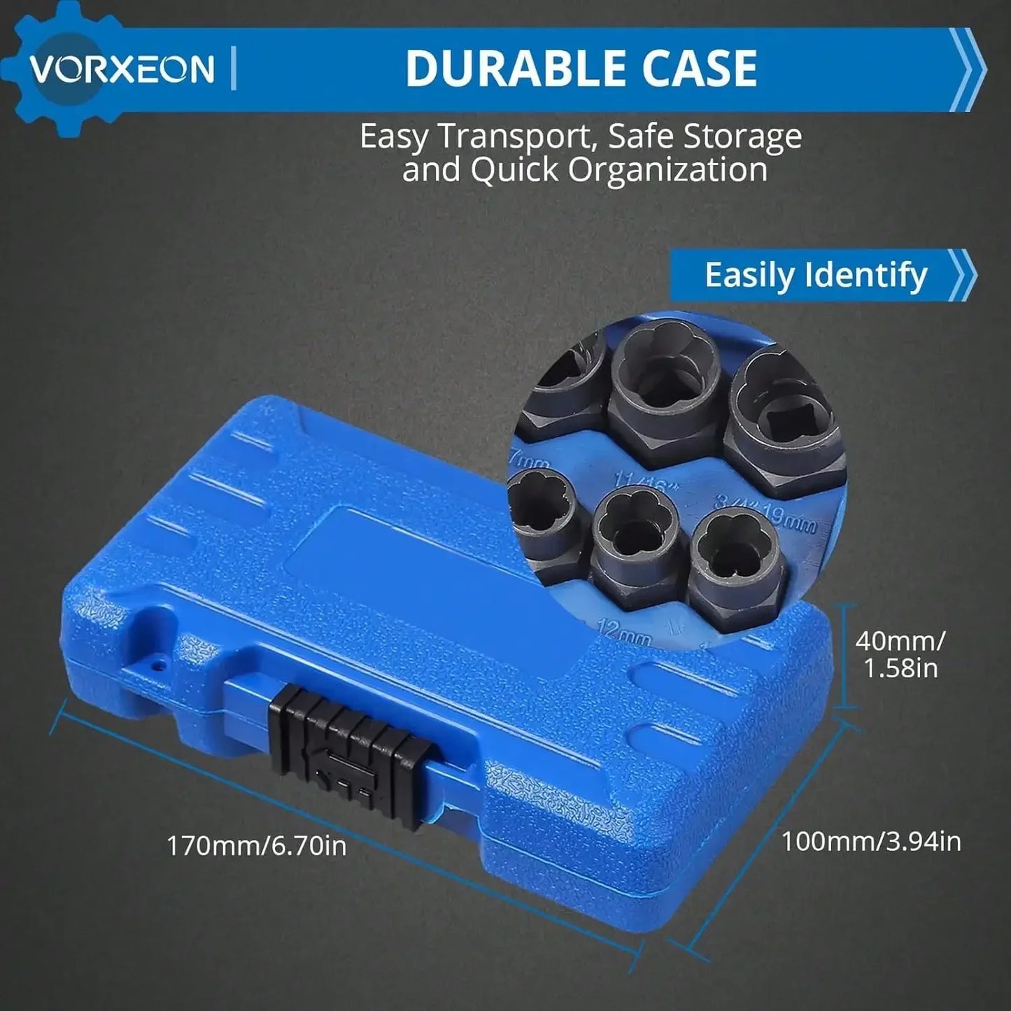 13 Piece Nut Extractor Socket Set With 3 8 Ratchet