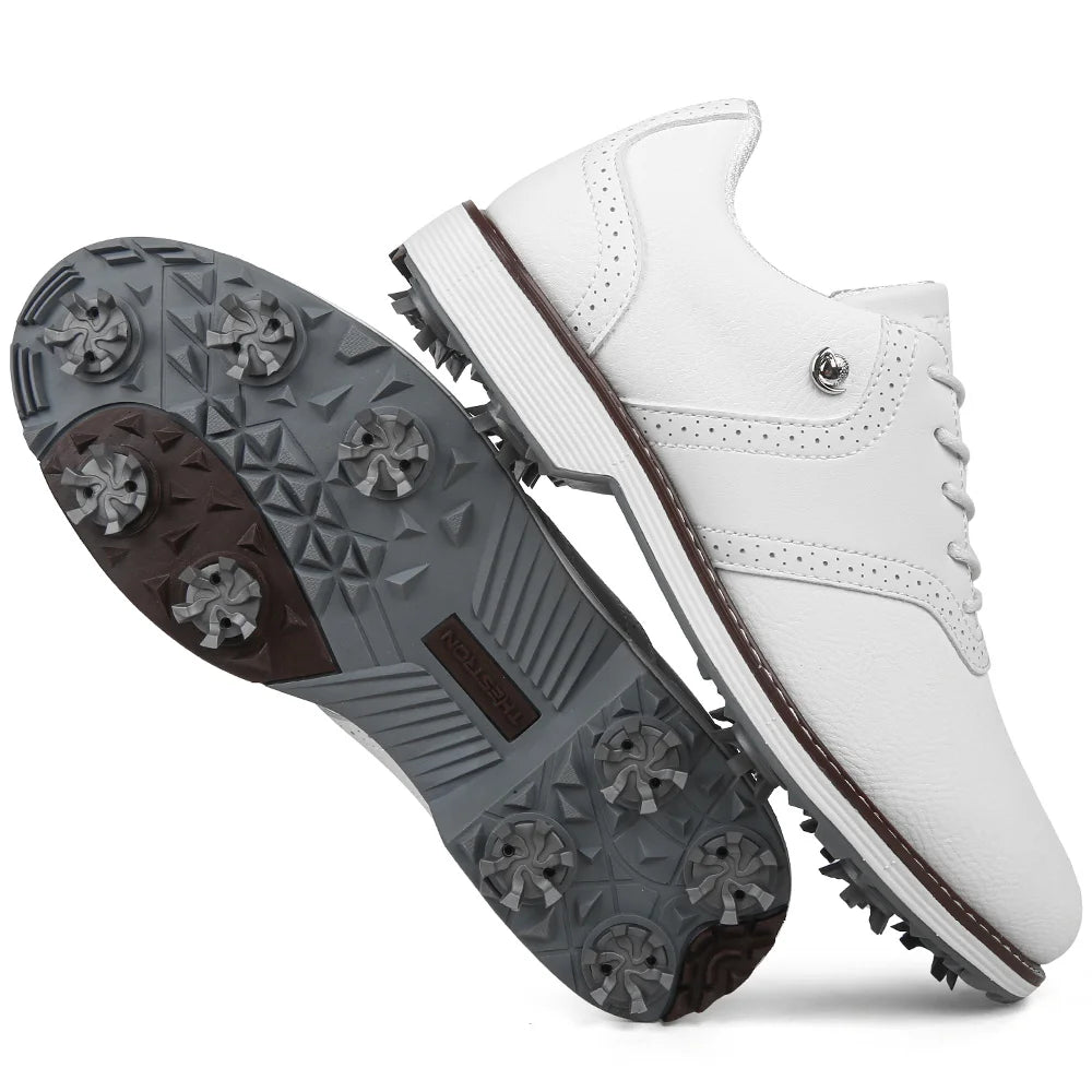 Spikes Golf Shoes Men Size Seven To Fourteen For Golfers