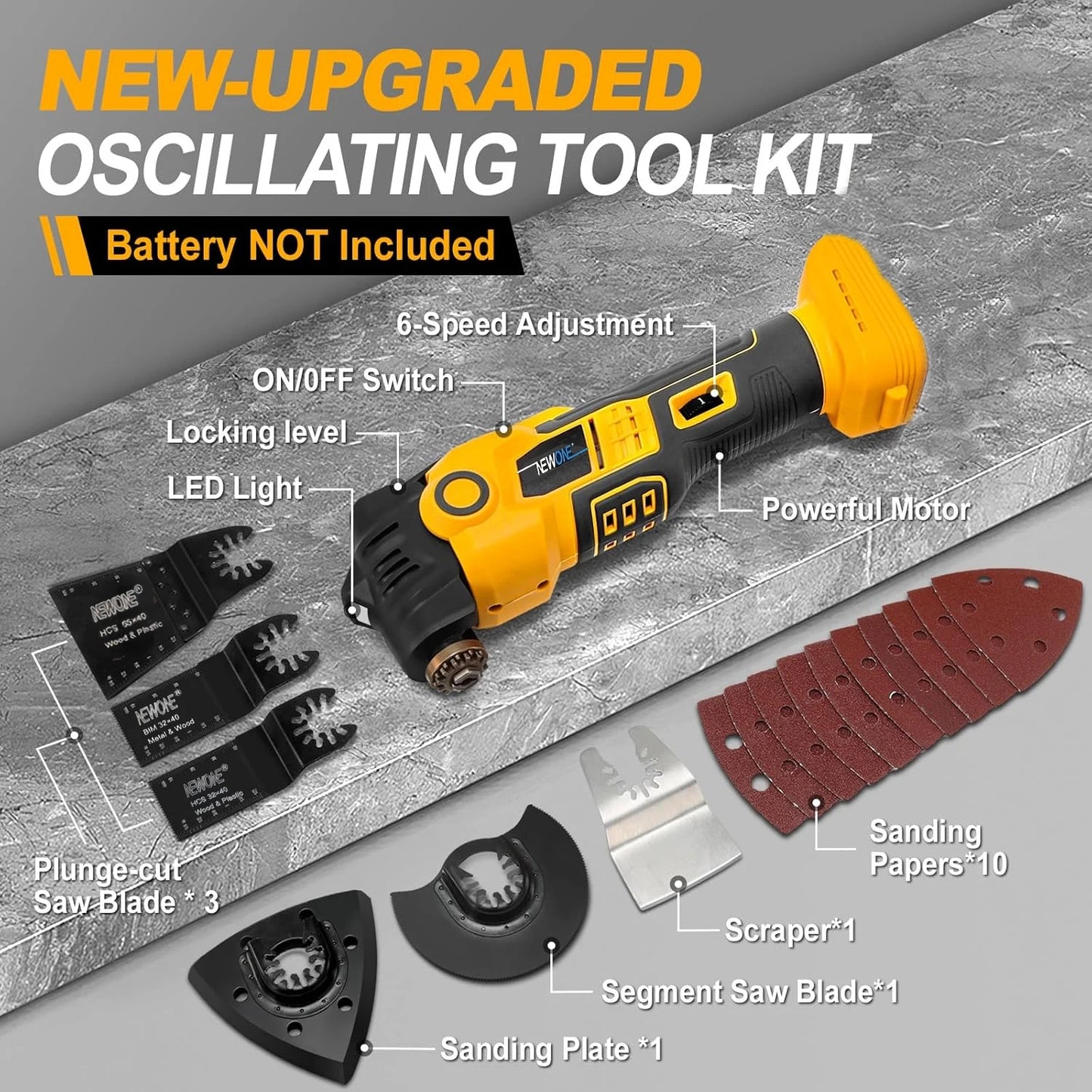 20V Max Cordless Oscillating Multi Tool Kit With Blades