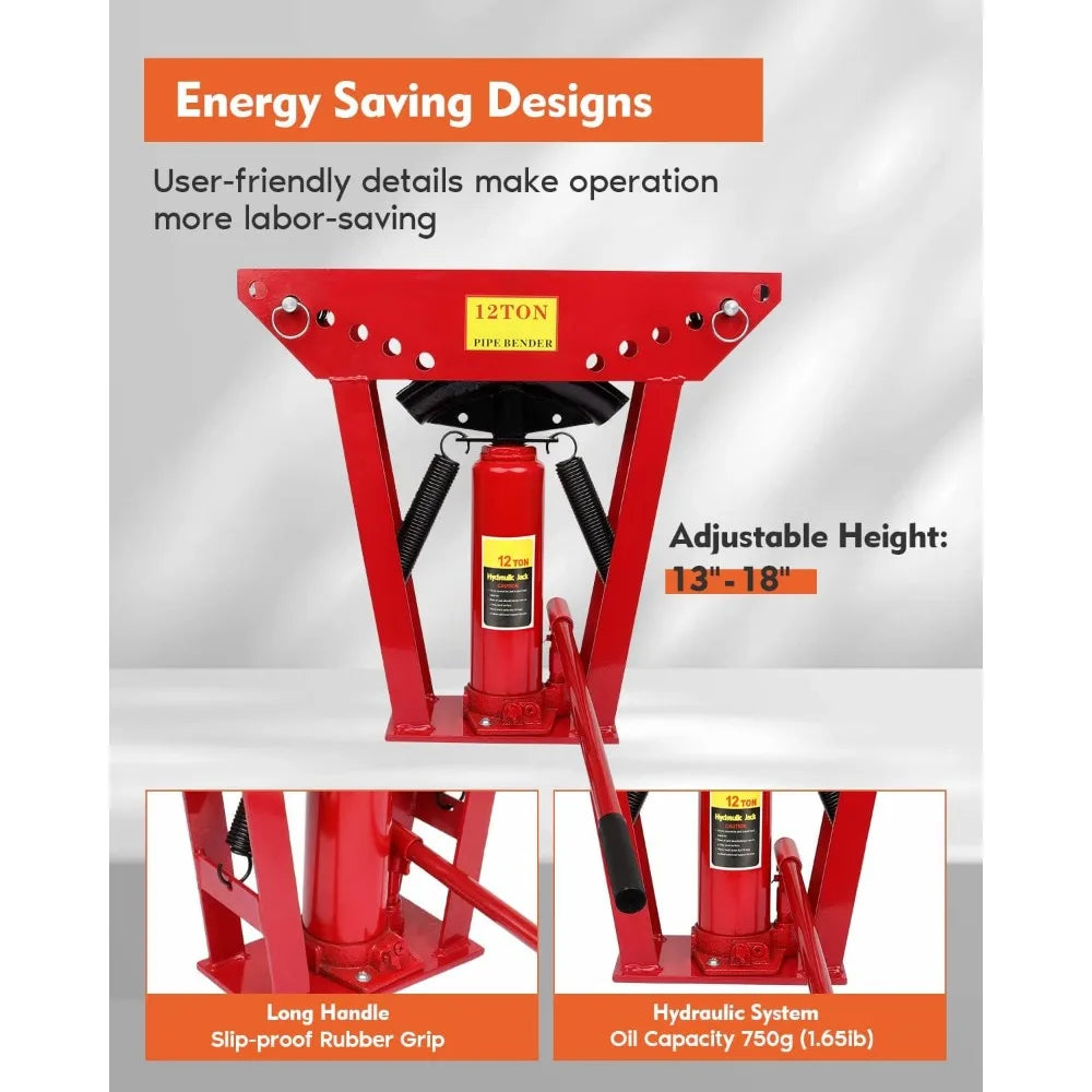 Hydraulic Pipe Bender Half Inch With 8 Die Set 16 12 Ton