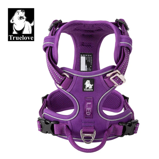 Truelove Pet Reflective Nylon Dog Harness No Pull Adjustable Medium Large Naughty Dog Vest Safety Walking Running Training