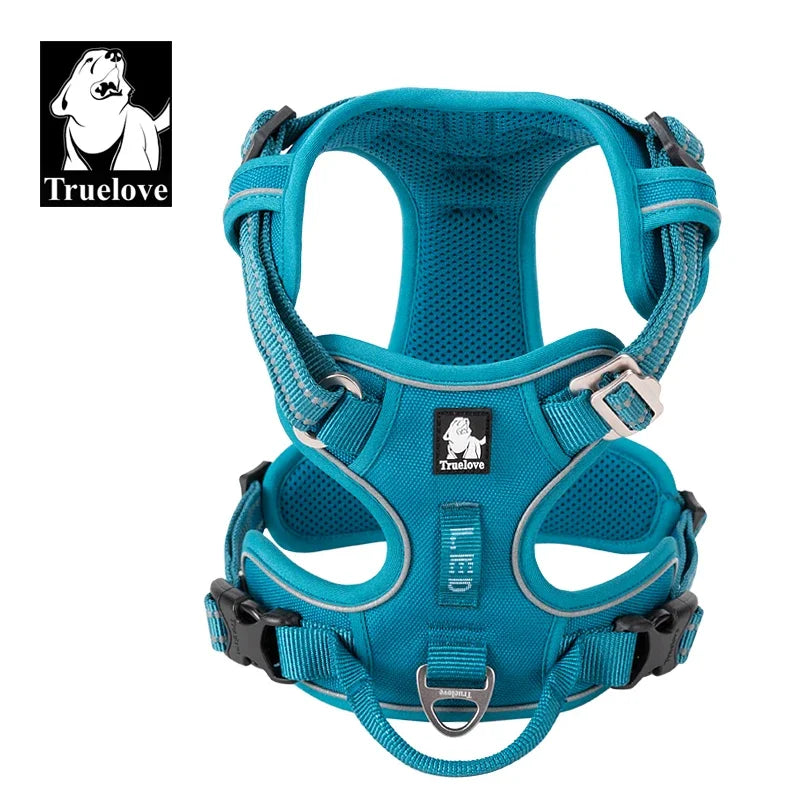 Truelove Reflective Nylon Dog Harness No Pull Adjustable Medium Large Dog Vest for Safe Walking Running Adventures