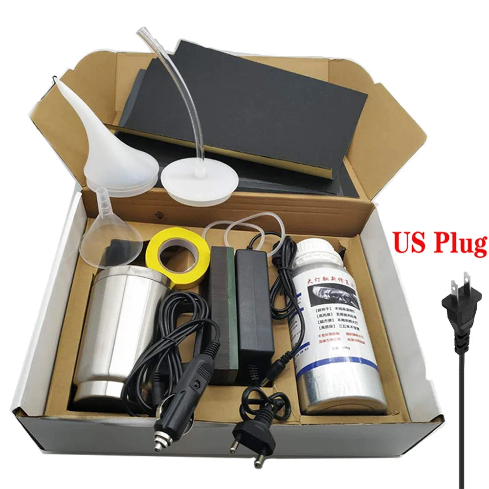 Car Headlight Polishing Restoration Kit Auto Headlight Restorer Repair Set 800ML Liquid Polymer Evaporator