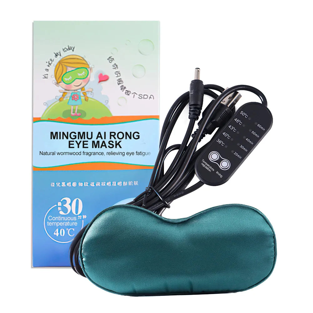 Moxa Velvet Eye Mask Electric Heating Usb Silk Moxa Velvet Eye Mask Sleep Hot Compress Eye Mask