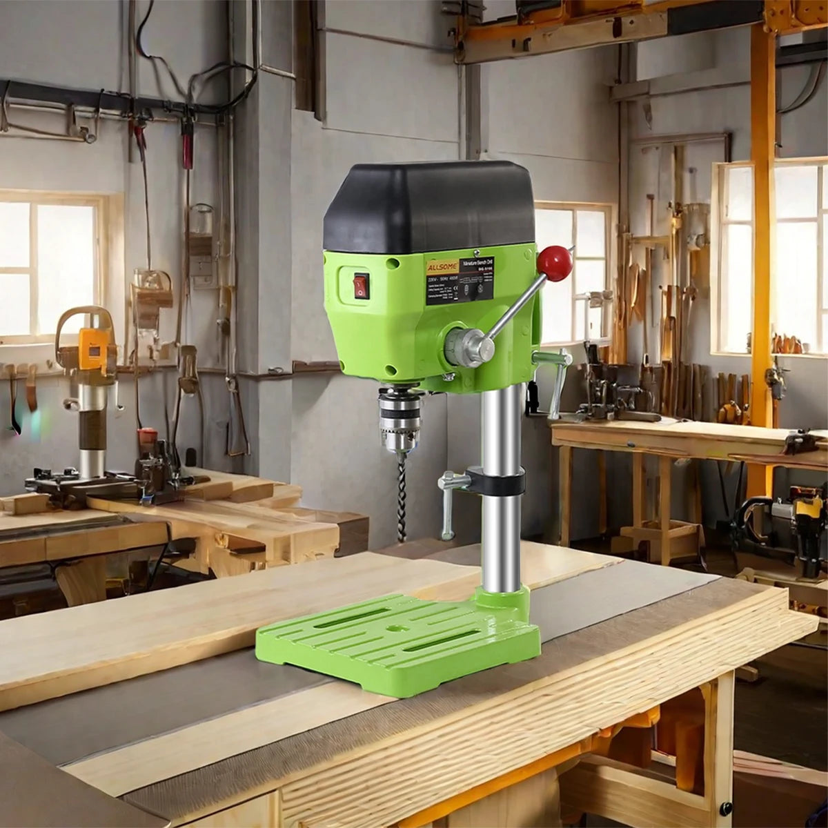 Allsome High Variable Bench Drill Press 480W Chuck 1 To 10mm