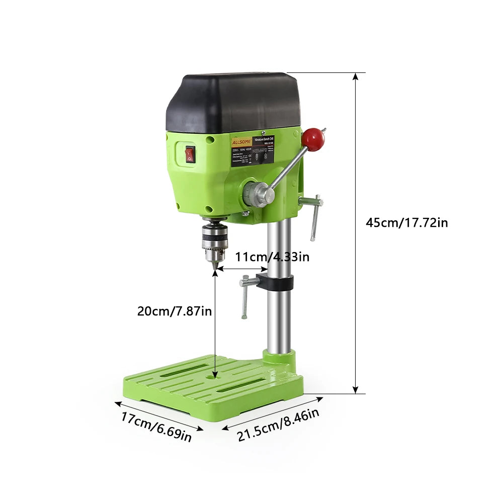 Allsome High Variable Bench Drill Press 480W Chuck 1 To 10mm
