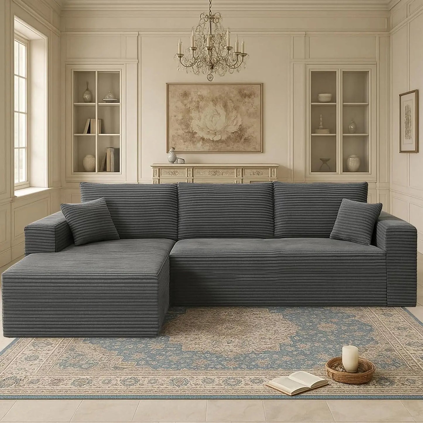Cloud Sectional Couch L Shaped Chaise Modern Sofa Deep Seat