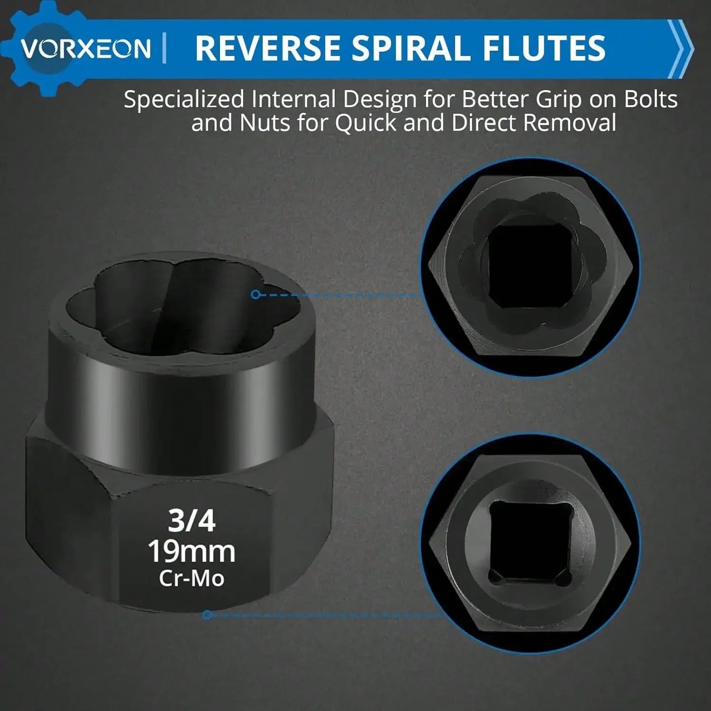 13 Piece Nut Extractor Socket Set With 3 8 Ratchet