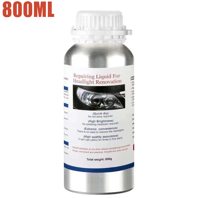 Car Headlight Polishing Restoration Kit Auto Headlight Restorer Repair Set 800ML Liquid Polymer Evaporator